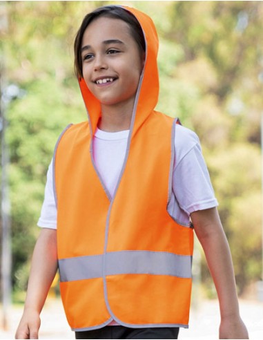 KOR-KXKWH-Kids Hooded Hi-Vis Safety Vest Odense